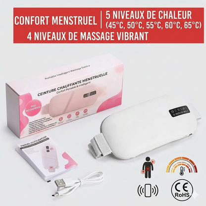 Verwarmings- en vibratieband tegen menstruatiepijn